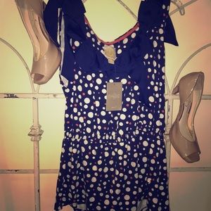‼️BOGO NWT Anthropologie Polka Dot gathered Tank